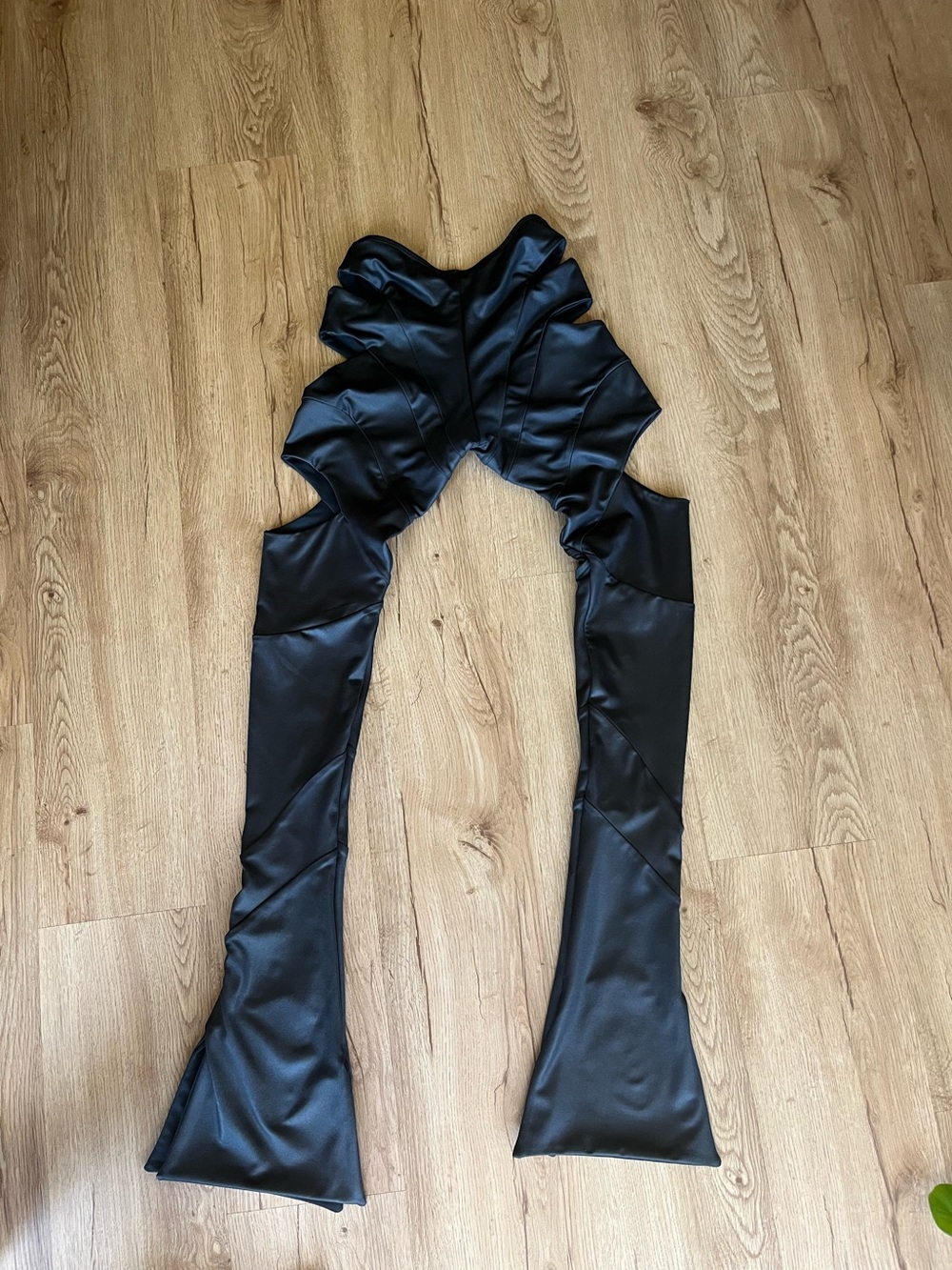 Lips + Honey BIA Pants Small Black Cutout Flare Fully Lined Made USA